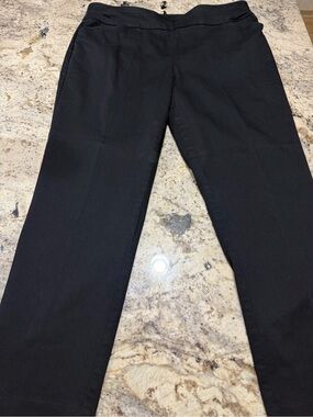 Black Croft & Barrow Pull On Stretch Pant Size 16W Regular Casual Work Pants